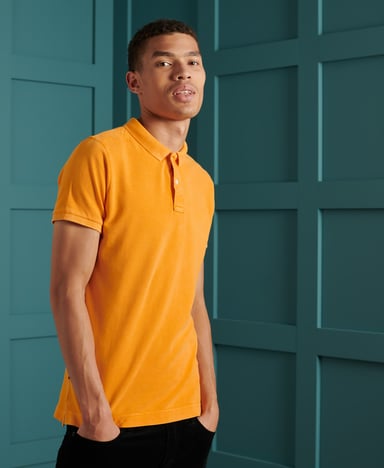 SUPERDRY Vintage Destroyed polo van biologisch katoen