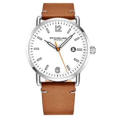 Wit en bruin "Metro" Kwarts 38 mm