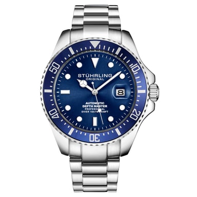 Zilver en Blauw "Depthmaster" Automatisch 42mm