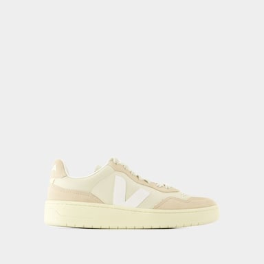 Sneakers V-90 - Veja - Leer - Beige