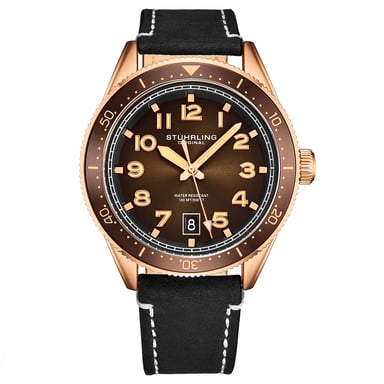 Roségoud en bruin Kwarts 42mm