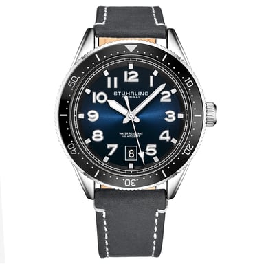 Kwarts Zwart en blauw 42 mm