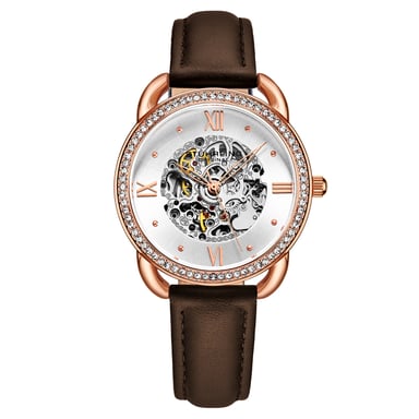 Roségoud en bruin Automatisch 36mm