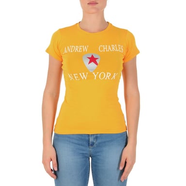 Andrew Charles By Andy Hilfiger Womens T-Shirt TS501 03 1002 Tarana Yellow