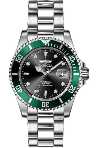 Invicta Pro Diver 47353 Heren Horloge - Quartz Uurwerk - Roestvrij Staal met zwarte Wijzerplaat - 40mm