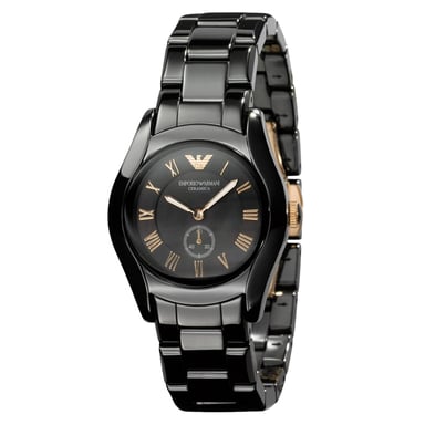 Emporio Armani Dameshorloge Kwarts Zwart