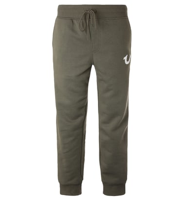 True Religion joggingbroek met hoefijzerlogo voor heren, olijfgroen