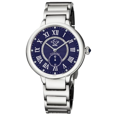 GV2 Dames Marsala 9860B Zwitsers Quartz Diamant Roestvrij Staal Horloge