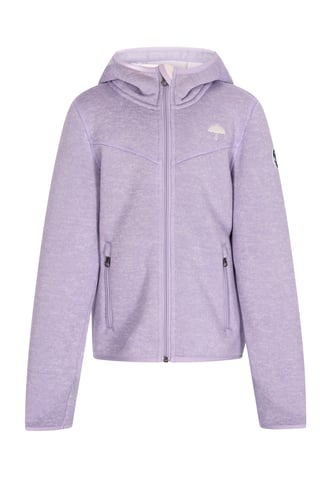 Schmuddelwedda Gebreide fleece jas Meisje Grijsviolet gemêleerd
