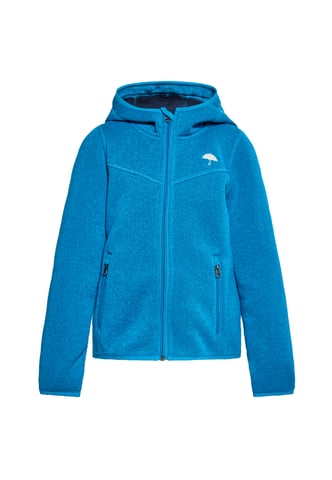 Schmuddelwedda Gebreide fleeceblouse meisjes (kinderen) Cyaanblauw gemêleerd
