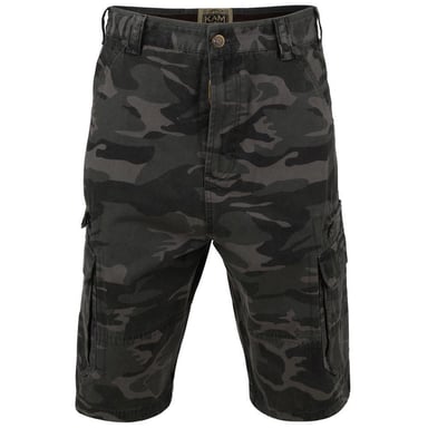 Kam Mens Camo Cargo Shorts