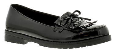 Platino dames flats dames flats schoenen zwart lakleer