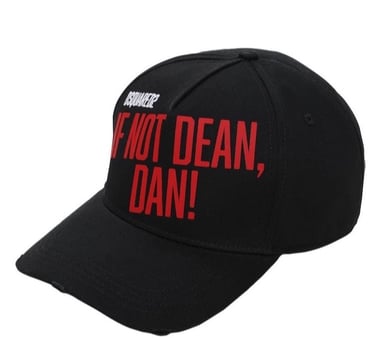 Dsquared2 Als het niet dood is, Dan! Baseballpet in zwart