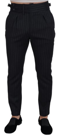 Gestreepte Wol Chino Broek
