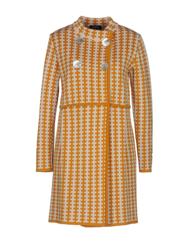 El La� Lago Di Como Ochre Merino Wool Double Breasted Coat