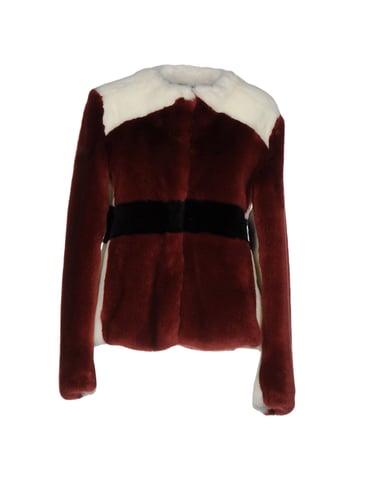 Ainea Maroon Faux Fur Jacket