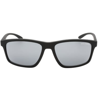 Armani Exchange lichtgrijze zwarte zonnebril met spiegellens