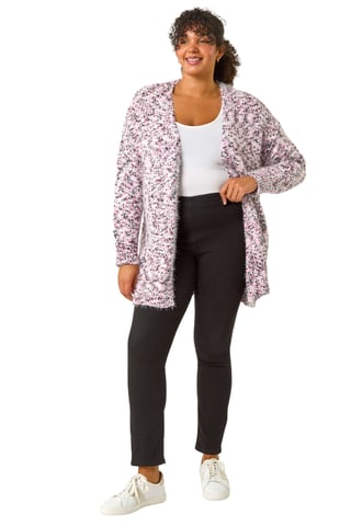 Curve Fluffy Textured Cardigan