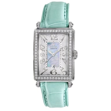 Gevril Dames 7247NV Mini Kwartshorloge Avenue of Americas Blauw Diamant