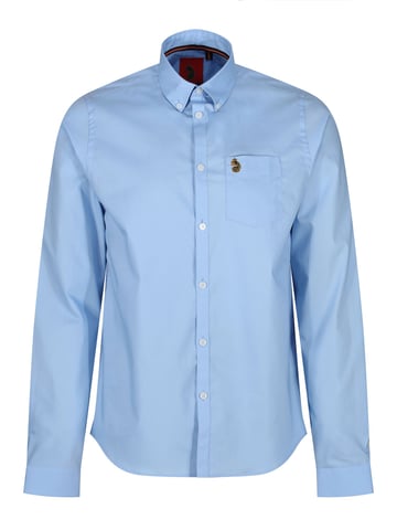 Luke 1977 Telford Tailored Fit Smart Shirt Blue