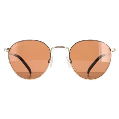 Serengeti Round unisex glanzend rosé goud mineraal gepolariseerde stuurprogramma's hamel