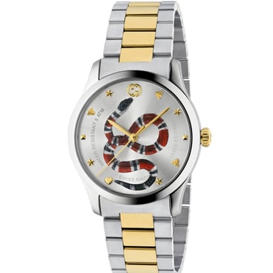 Gucci YA1264075 G-Timeless Tweekleurig Herenhorloge