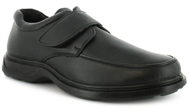 Heren/heren klittenband comfort fit schoenen wijdere pasvorm