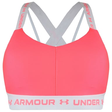 Under Armour Crossback Dames Roze Mid Sportbeha
