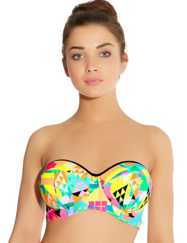 Freya Tribal Trax Padded Bandeau Bikini Top Neo