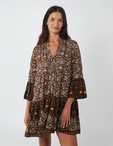 Paisley Hilow Hem Smock Tuniek