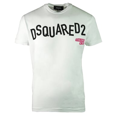 Dsquared2 Distorted Logo Cool Fit White T-Shirt
