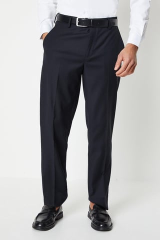 Tailored Fit Black Tuxedo Suit Trousers