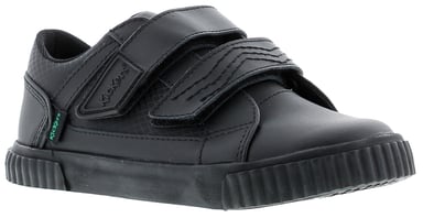 Kickers tovni twin flex leer infant boys black school schoenen & trainers 8 - 12
