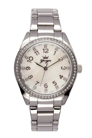 Yonger and Bresson: Silver Stainless Steel Watch