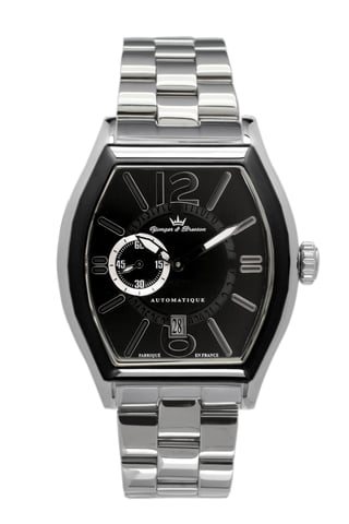 Yonger Stainless Steel Black Dial Watch