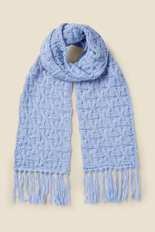 Bella Pale Blue Chunky Knitted Scarf