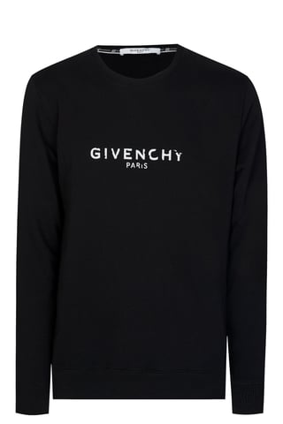 Givenchy Paris Vintage Signature Sweatshirt met gebroken logo in zwart