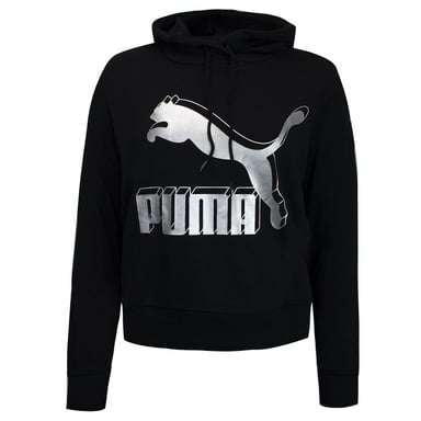 Puma Graphic Logo Pullover Lange Mouw Zwart Dames Hoodie 595915 71