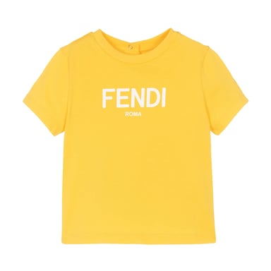 Fendi Baby Boys Logo T-Shirt Yellow