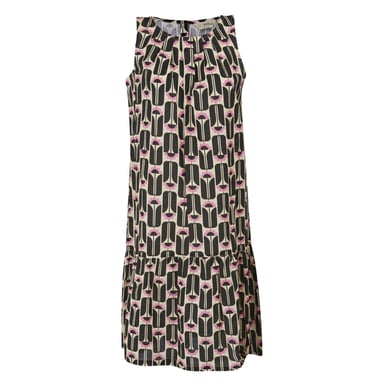 Regatta Dames/Dames Orla Kiely Zomer Lange Bloemen Mouwloze Jurk (Zwart)