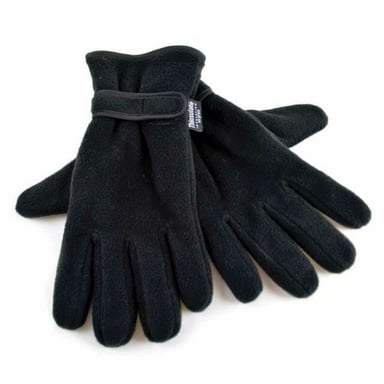 Floso Heren Thinsulate Thermisch Vlies Handschoenen Met Palmgrip (3M 40g) (Zwart)