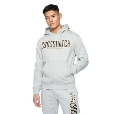 Crosshatch Heren Doddington Hoodie (Lichtgrijs mergel)