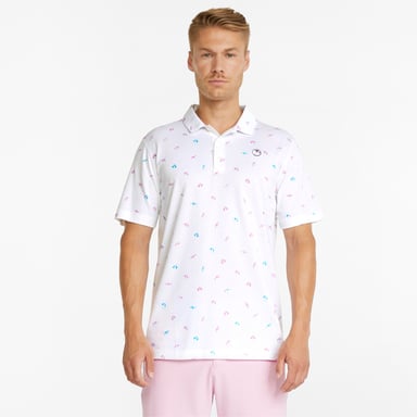PUMA Mens AP Dancing Umbrellas Golf Polo Shirt