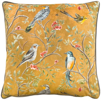 Wylder Tropics Orient Chinoiserie Vogels Bies Velours Kussenhoes