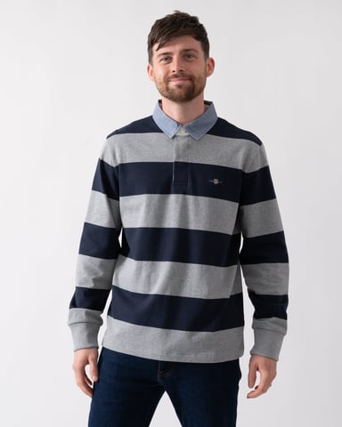 GANT Mens Regular Fit Chambray Stripe Heavy Rugger