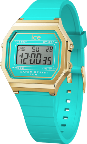 Ice Watch Ice Digit Retro - Blue Curacao Dames Horloge Blauw 022055