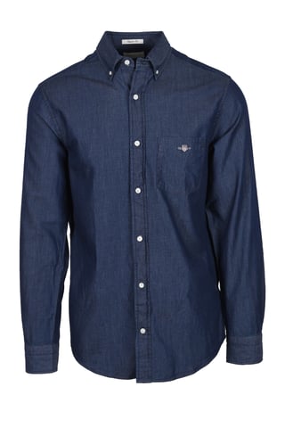 Gant Long Sleeved Shirt Dark Indigo