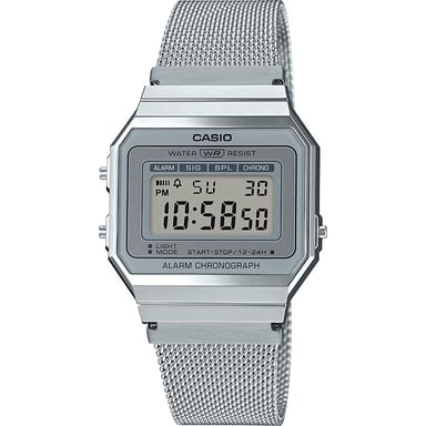 Casio Casio Collection Unisex Horloge Zilverkleurig A700WEM-7AEF