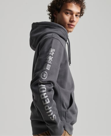 SUPERDRY Wijdvallende Unisex Code Linear hoodie voor over het hoofd
