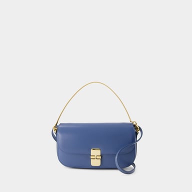 Grace Chaine clutch tas - A.P.C. - Leer - Oceaanblauw